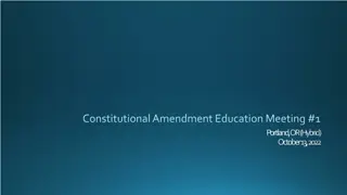 Constitutional Amendment Education Meeting #1 in Portland, OR (Hybrid) - October 13, 2022