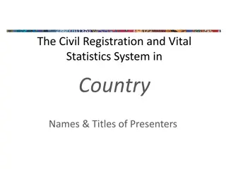 Comprehensive Overview of Civil Registration and Vital Statistics System