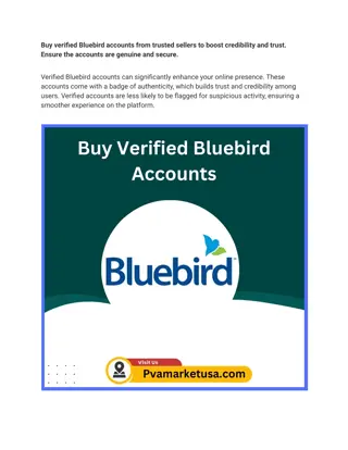 Buy verified Bluebird accounts