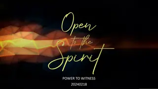 Empowered Witnesses: Embracing the Power of the Holy Spirit