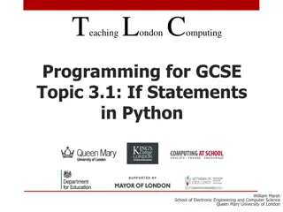 Introduction to If Statements in Python for GCSE Students