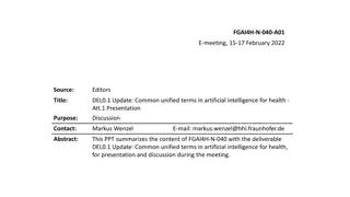 Establishing Common AI Terminology for Health: FGAI4H-N-040 Update