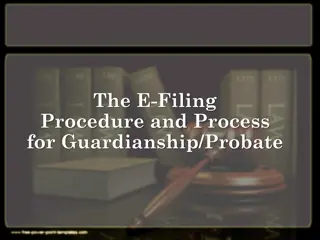 The E-Filing Process for Guardianship/Probate