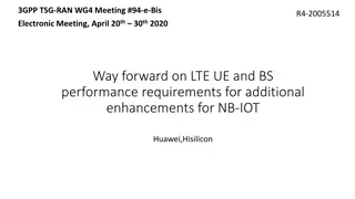 Performance Requirements for LTE UE and BS Enhancements in NB-IoT