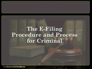 Criminal E-Filing Procedure and Document Formats