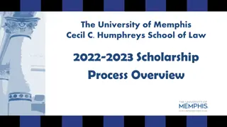 University of Memphis Cecil C. Humphreys School of Law 2022-2023 Scholarship Process Overview