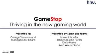 GameStop's Strategy for Thriving in the Evolving Gaming Industry