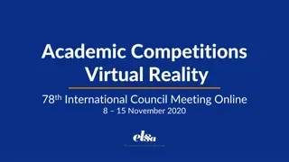 Academic Competitions in Virtual Reality - 78th International Council Meeting Online