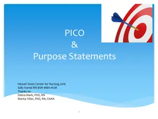 Understanding PICO Statements for Evidence-Based Practice Projects