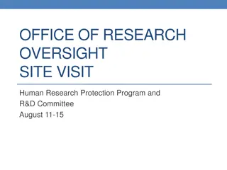 Office of Research Oversight Site Visit Procedures and Expectations