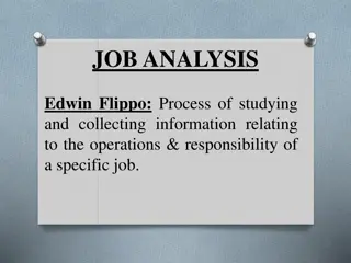 Job Analysis and Job Description