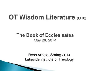 The Book of Ecclesiastes: A Study in Life's Emptiness and Meaning