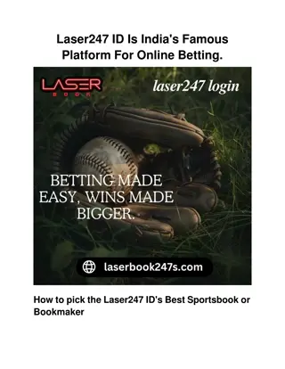 Laser247 ID Is India's Famous Platform For Online Betting