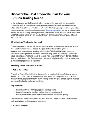 Discover the Best Tradovate Plan for Your Futures Trading Needs