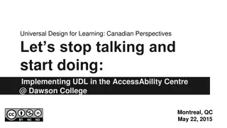 Implementing Universal Design for Learning: Canadian Perspectives and Practical Steps