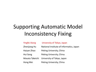 Automatic Model Inconsistency Fixing and Beanbag Language