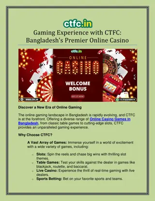 Online Casino Games in Bangladesh with CTFC