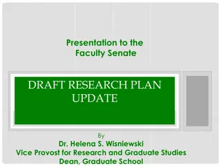 UAA Strategic Research Plan Update: Draft Presentation to Faculty Senate