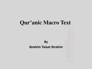 Analysis of Quranic Macro Text Features and Occurrences