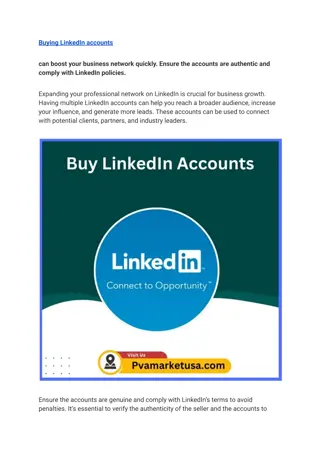 Buy Linkedin Accounts - PVA, Aged & Bulk (Instant Delivery)