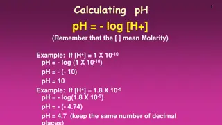 Understanding pH Calculations and Concepts