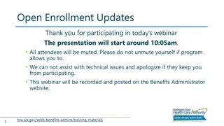 Open Enrollment Updates Webinar Information