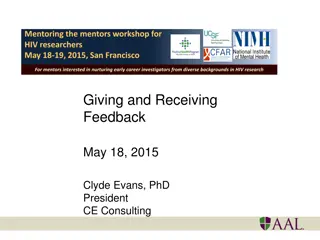 Feedback and Mentoring Workshop for HIV Researchers