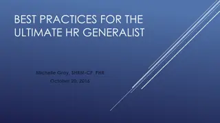 Best Practices for HR Generalists: A Comprehensive Guide