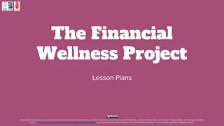 Financial Wellness Project Lesson Plans for Teachers