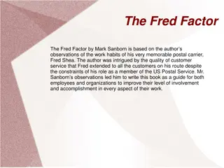 The Fred Factor: Enhancing Work Habits and Creating Value