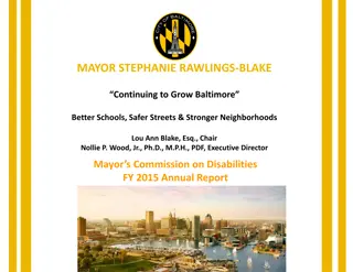 Mayor Stephanie Rawlings-Blake's Commitment to Baltimore's Growth and Development