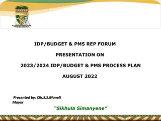 2023/2024 IDP/Budget & PMS Process Plan Overview