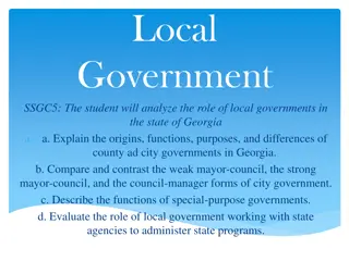 Local Government Structure and Functions in Georgia