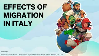 Effects of Migration in Italy: Causes and Consequences