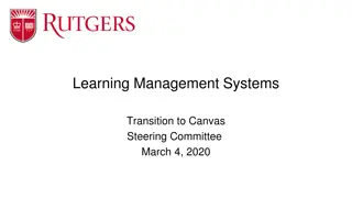 LMS Transition to Canvas Steering Committee Meeting Overview