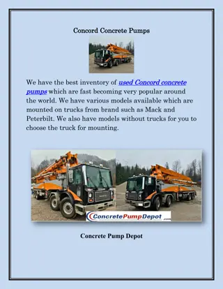 Concrete Pumps from Concord, concretepumpdepot.com