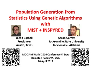 Population Generation from Statistics Using Genetic Algorithms with MIST + INSPYRED