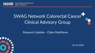 Updates on Colorectal Cancer Research in SWAG Network