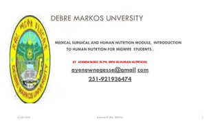 Introduction to Human Nutrition for Midwife Students at Debre Markos University