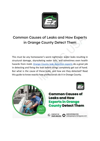 Common Causes of Leaks and How Experts in Orange County Detect Them