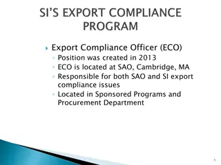 Export Compliance Officer (ECO) Role in Ensuring Export Regulations Compliance