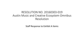 Austin Music and Creative Ecosystem Resolution Response