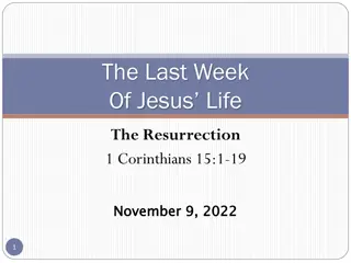 The Last Week of Jesus's Life: A Journey from Crucifixion to Resurrection