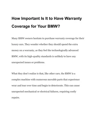 How Important Is It to Have Warranty Coverage for Your BMW_