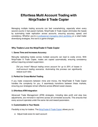 Effortless Multi Account Trading with NinjaTrader 8 Trade Copier