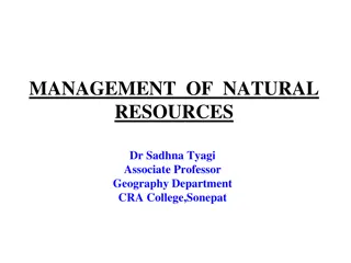 The Management of Natural Resources by Dr. Sadhna Tyagi