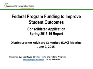 Federal Program Funding to Improve Student Outcomes Consolidated Application