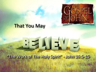 Understanding the Work of the Holy Spirit in the Book of John