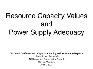 Resource Capacity Values and Power Supply Adequacy Conference Highlights