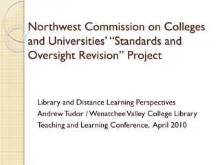 Continuous Improvement in Library Standards and Distance Learning Perspectives